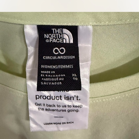 The North Face Women's Light Green Short Sleeve Tee - Picture 3 of 3